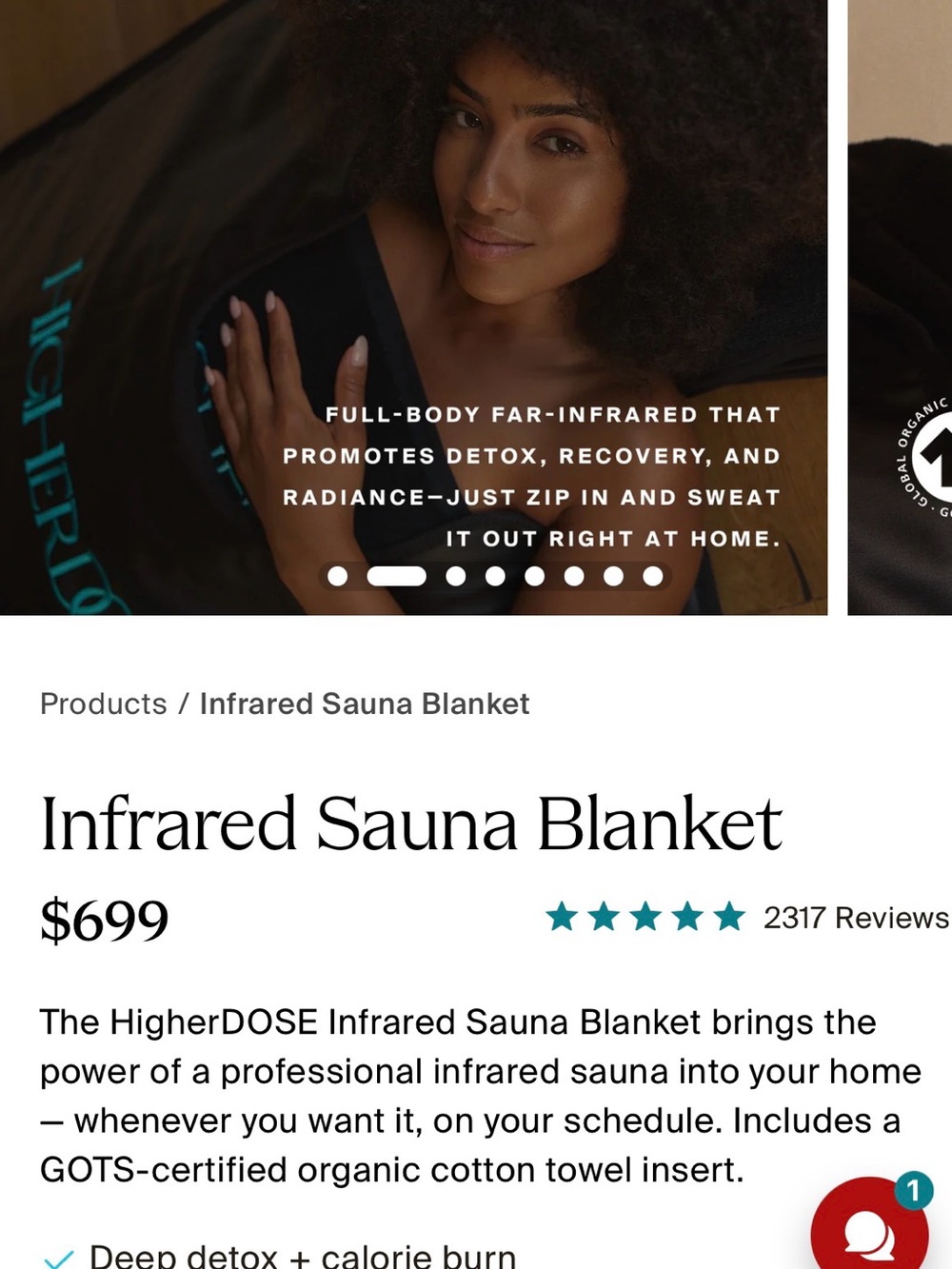 HigherDOSE Infrared Sauna Blanket — Black
